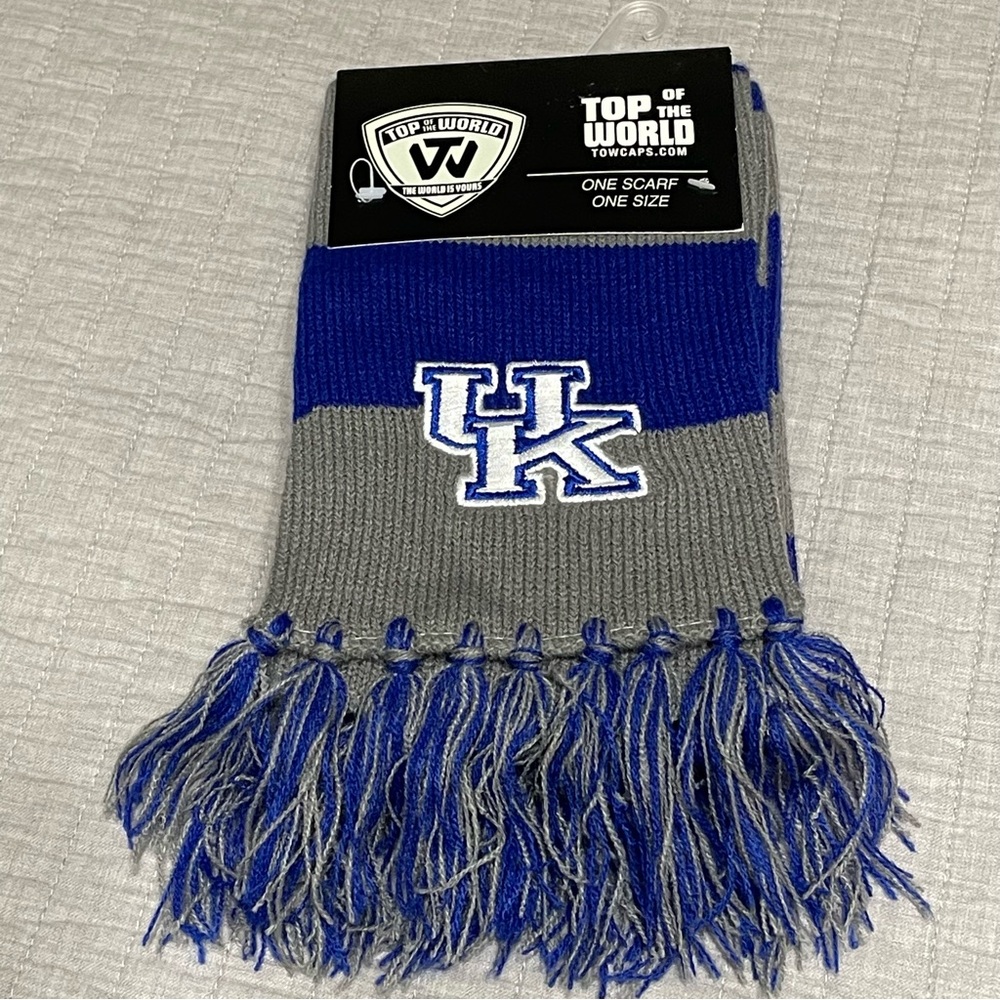 New Top of the World UK Blue and Gray Scarf Unisex Collegiate Wildcats Outdoor